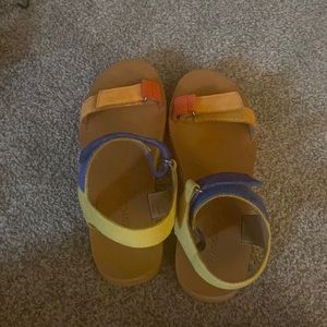 Madewell sandals colorblock (Maggie) in nubuck